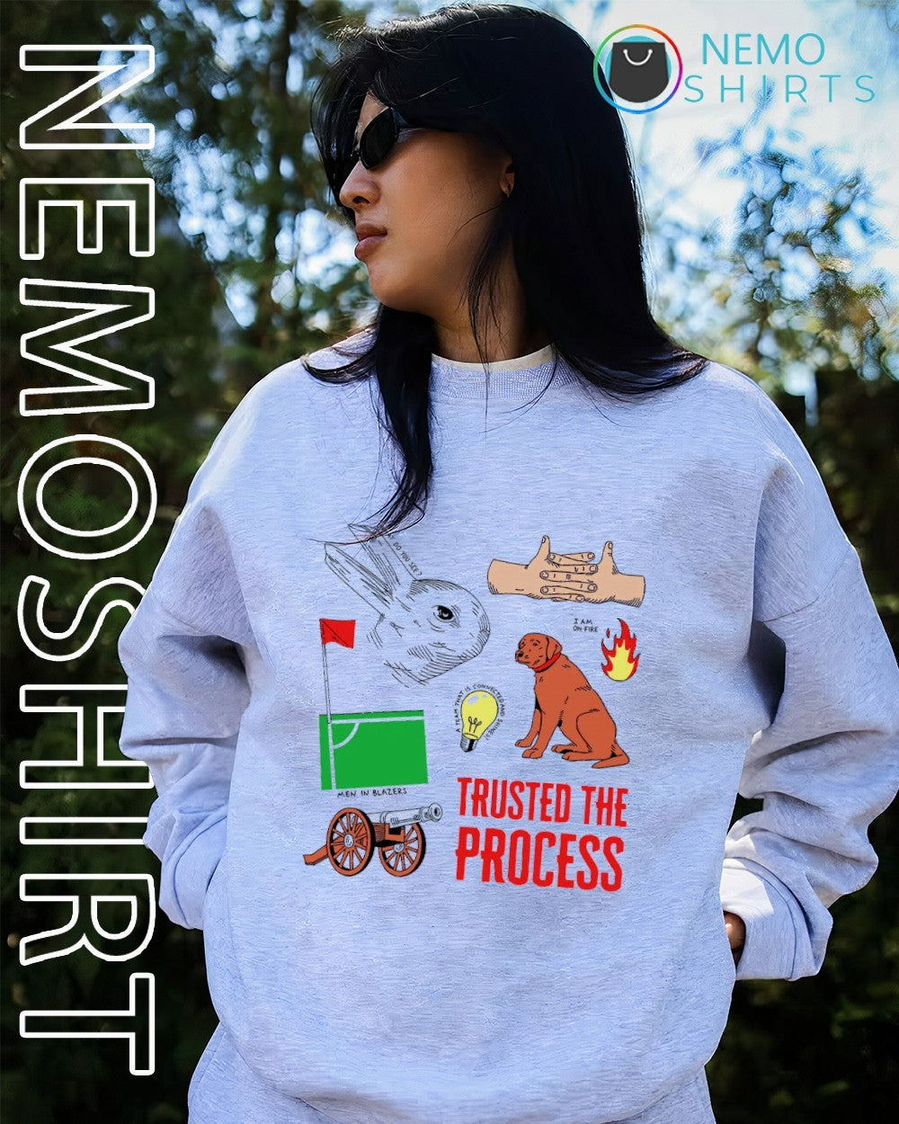 Trusted the process I am fire men in blazers Arsenal shirt