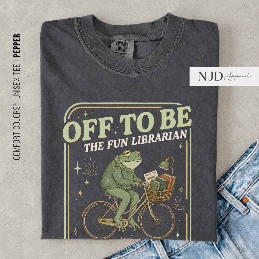Off Librarian Retro Book Lover Comfort Colors Tee Library Worker Librarian (1)