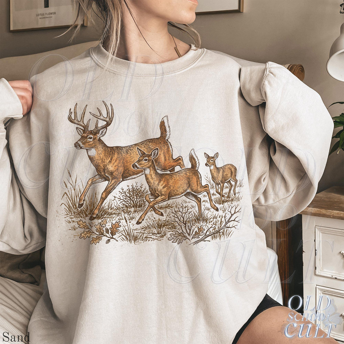 Whitetail Deer Vintage Buck Doe Fawn Retro Hunting Wildlife Rustic Outdoors (3)