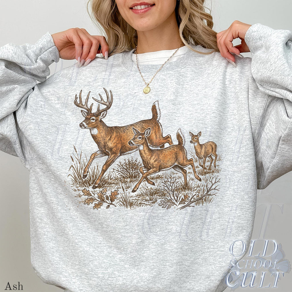 Whitetail Deer Vintage Buck Doe Fawn Retro Hunting Wildlife Rustic Outdoors (4)