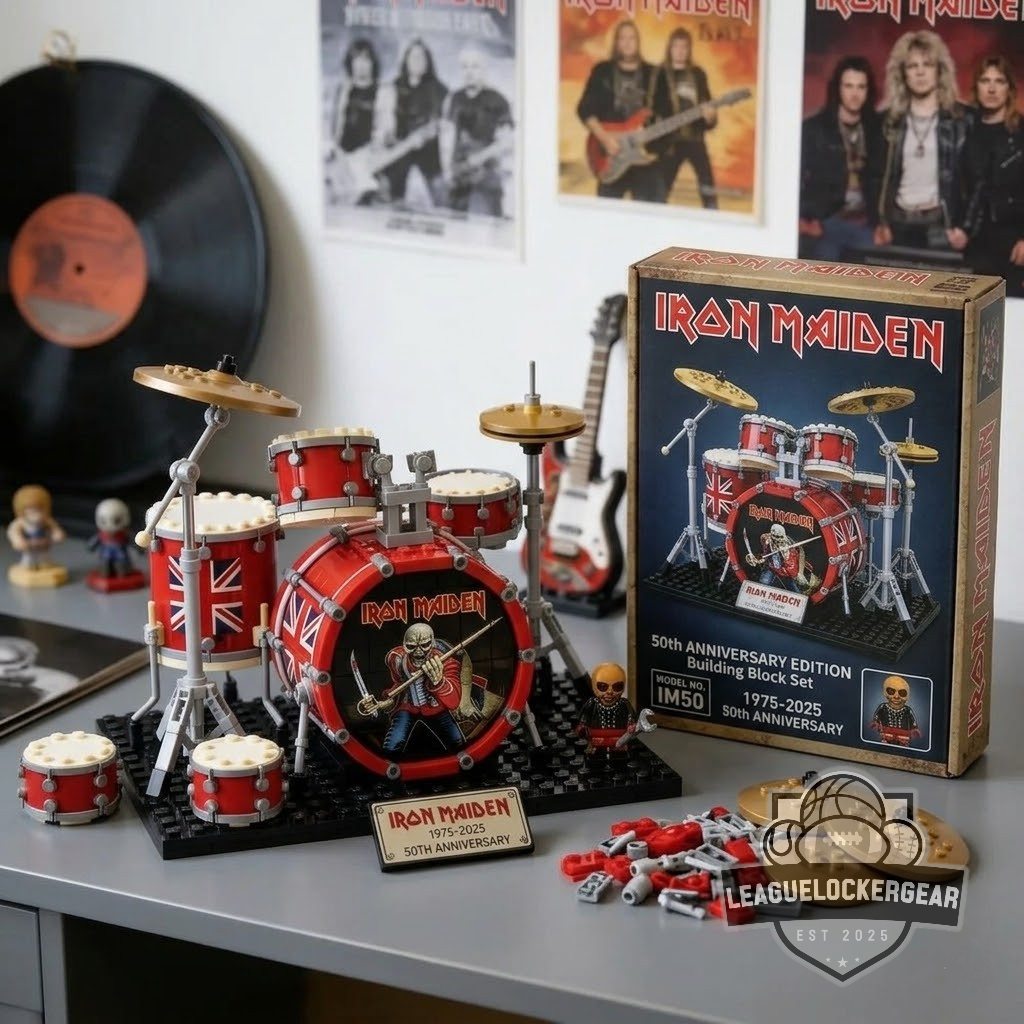 Iron Maiden 50th Anniversary Drum Kit Building Blocks Set