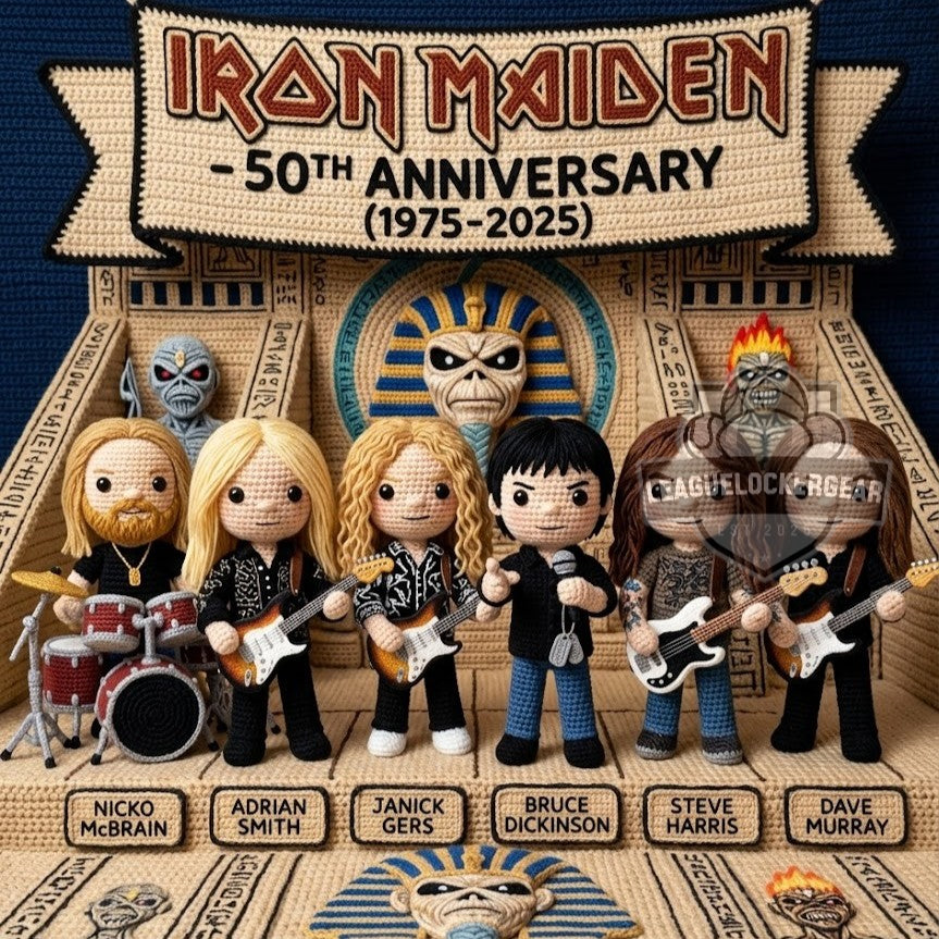 IRON MAIDEN 50th Anniversary Crochet Doll
