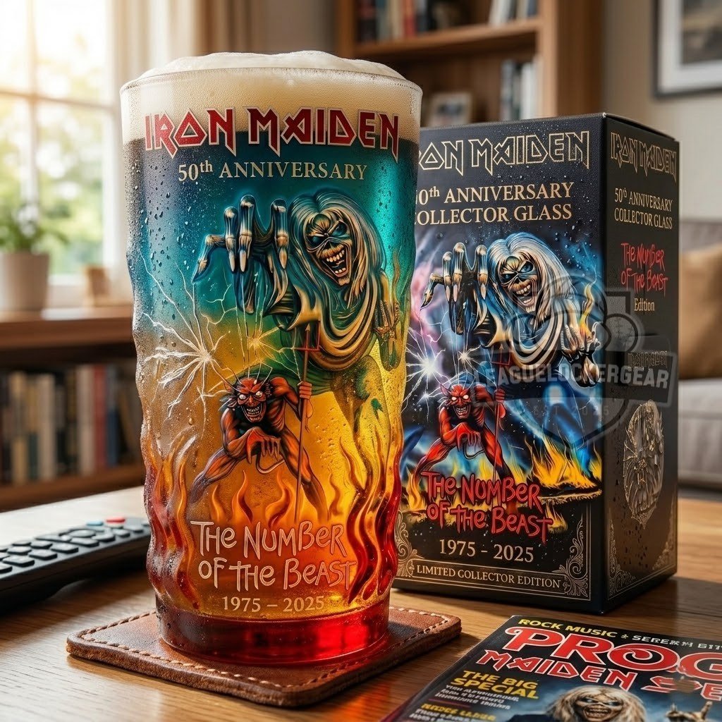 Iron Maiden 50th Anniversary Beer Glass