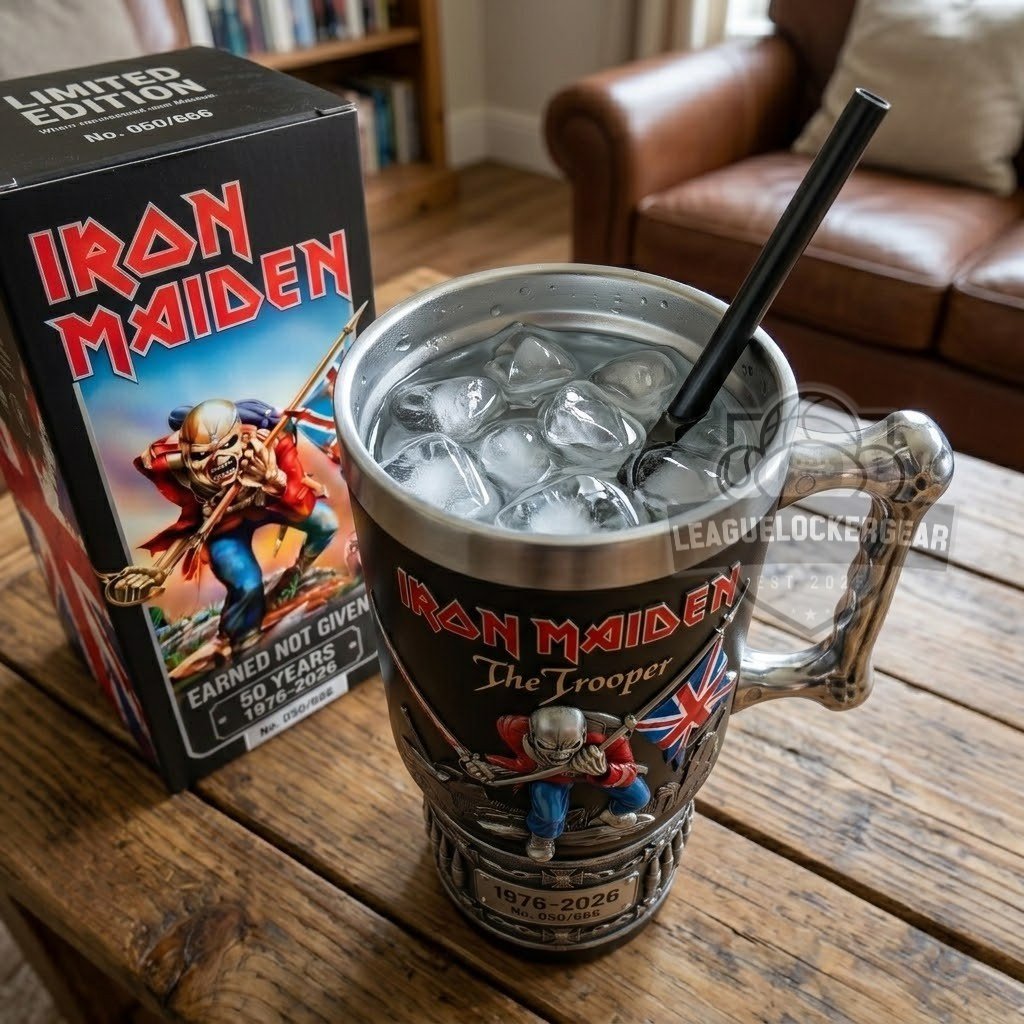 Iron Maiden 50th Anniversary The Trooper Tumbler