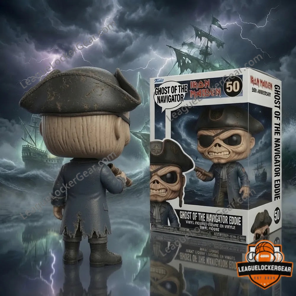 Iron Maiden Ghost of the Navigator Eddie 50th Anniversary Vinyl Figure