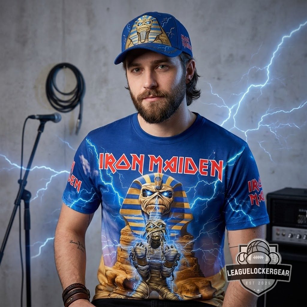 Iron Maiden Powerslave Run For Your Lives Tour 3D T-Shirt
