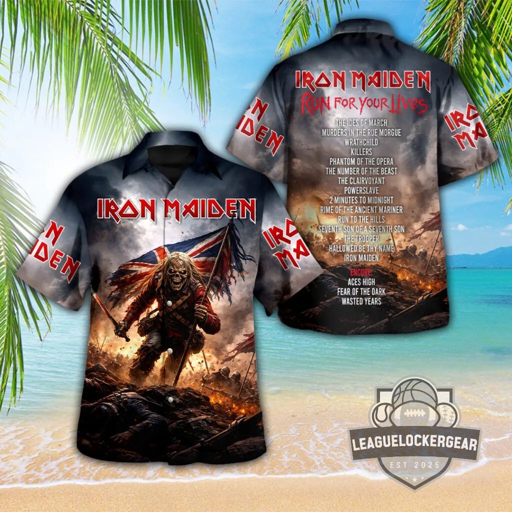 Iron Maiden Run For Your Lives Tour Hawaiian Shirt and Shorts