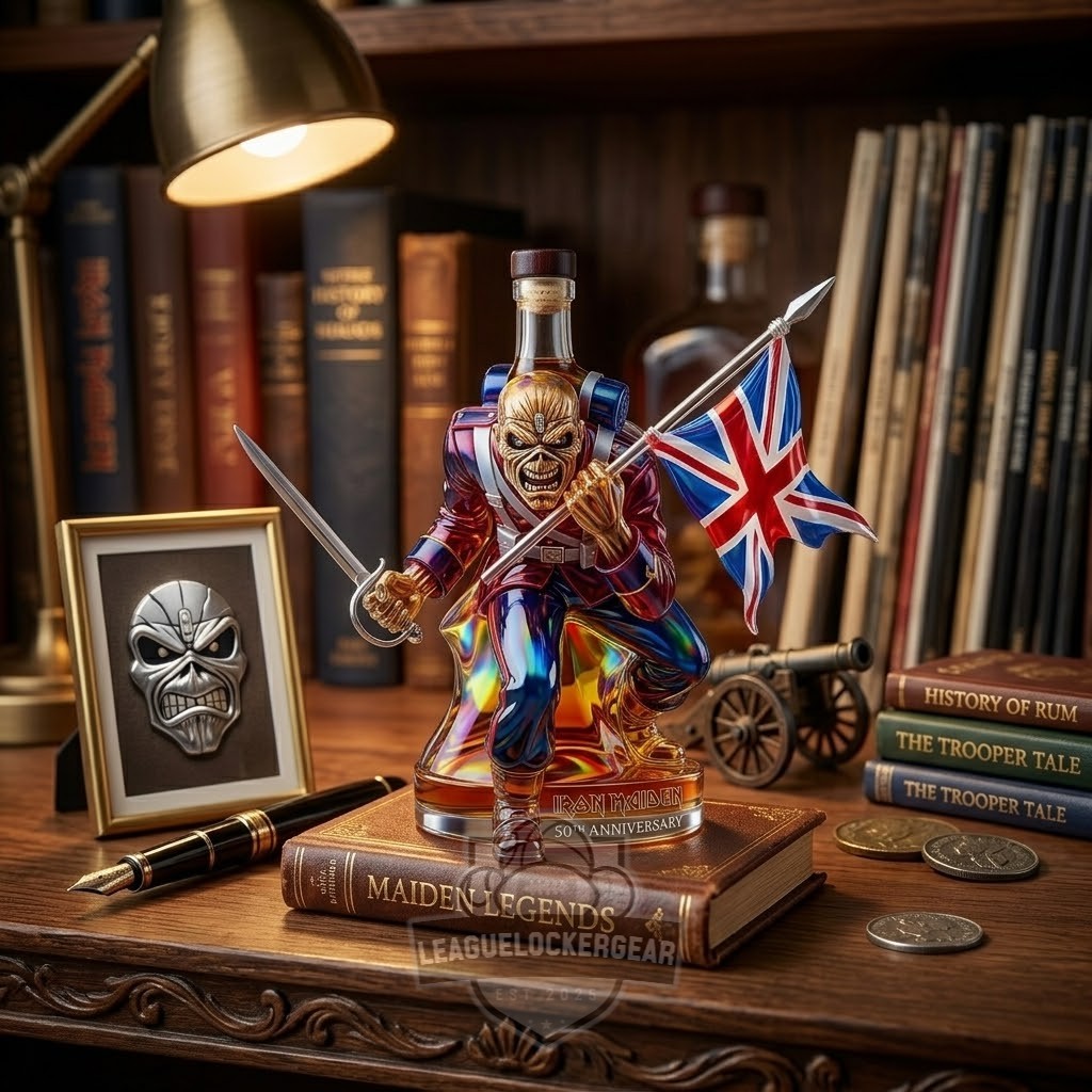 Iron Maiden The Trooper 50th Anniversary Rum Bottle