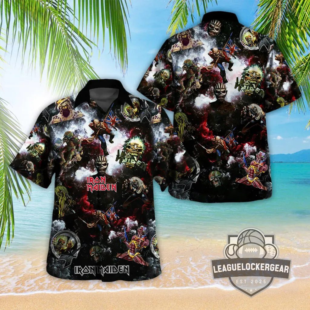 Iron Maiden The Trooper Eddie Collage Hawaiian Shirt