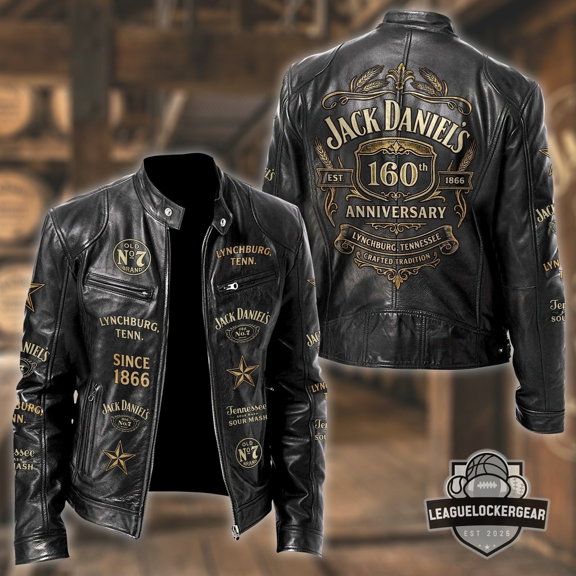 Jack Daniel’s 160th Anniversary Leather Jacket