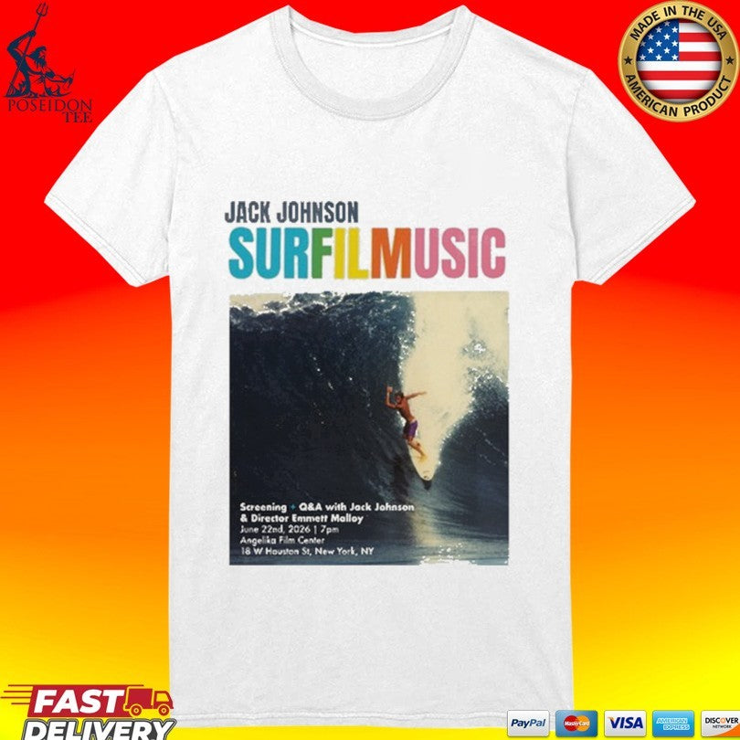 Jack Johnson Surfilmusic Tour Angelika Film Center New York City June 22 2026 T-shirt