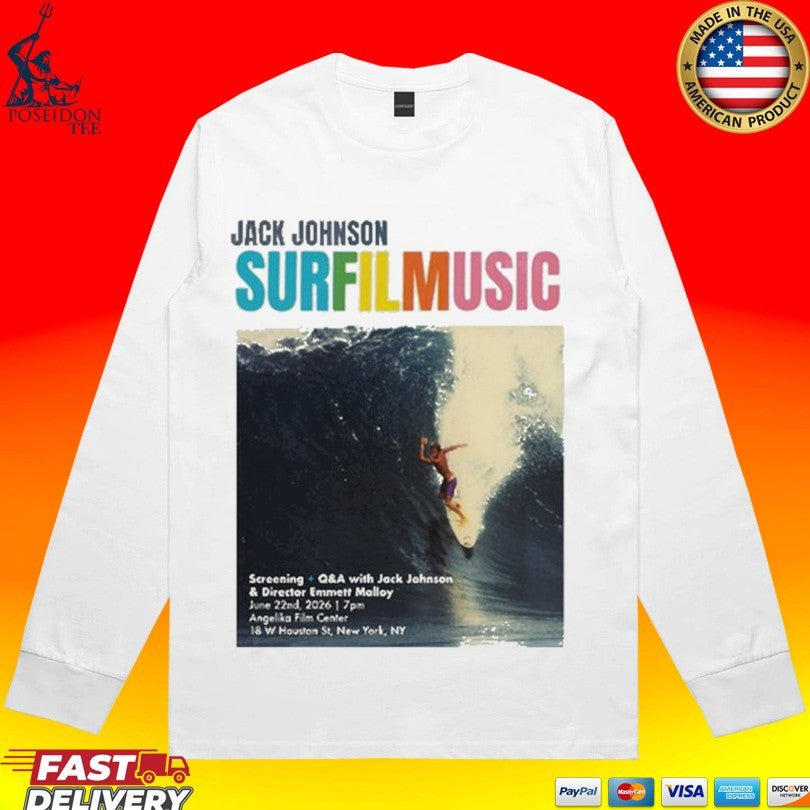 Jack Johnson Surfilmusic Tour Angelika Film Center New York City June 22 2026 T-shirt