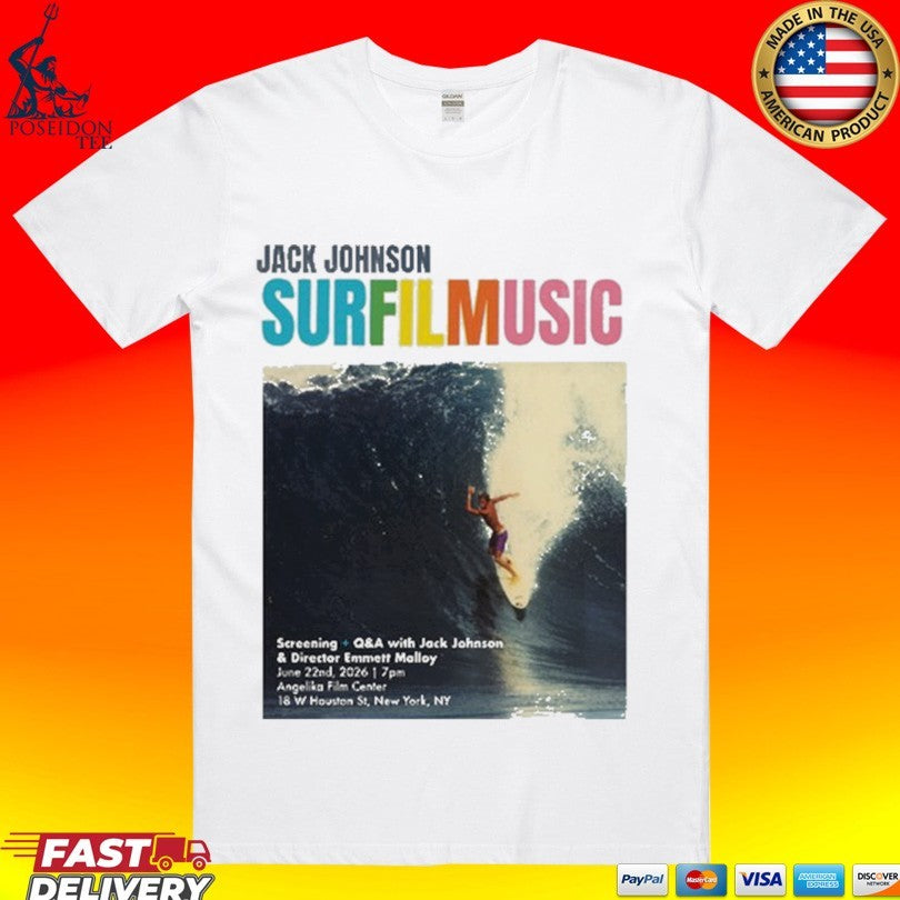 Jack Johnson Surfilmusic Tour Angelika Film Center New York City June 22 2026 T-shirt