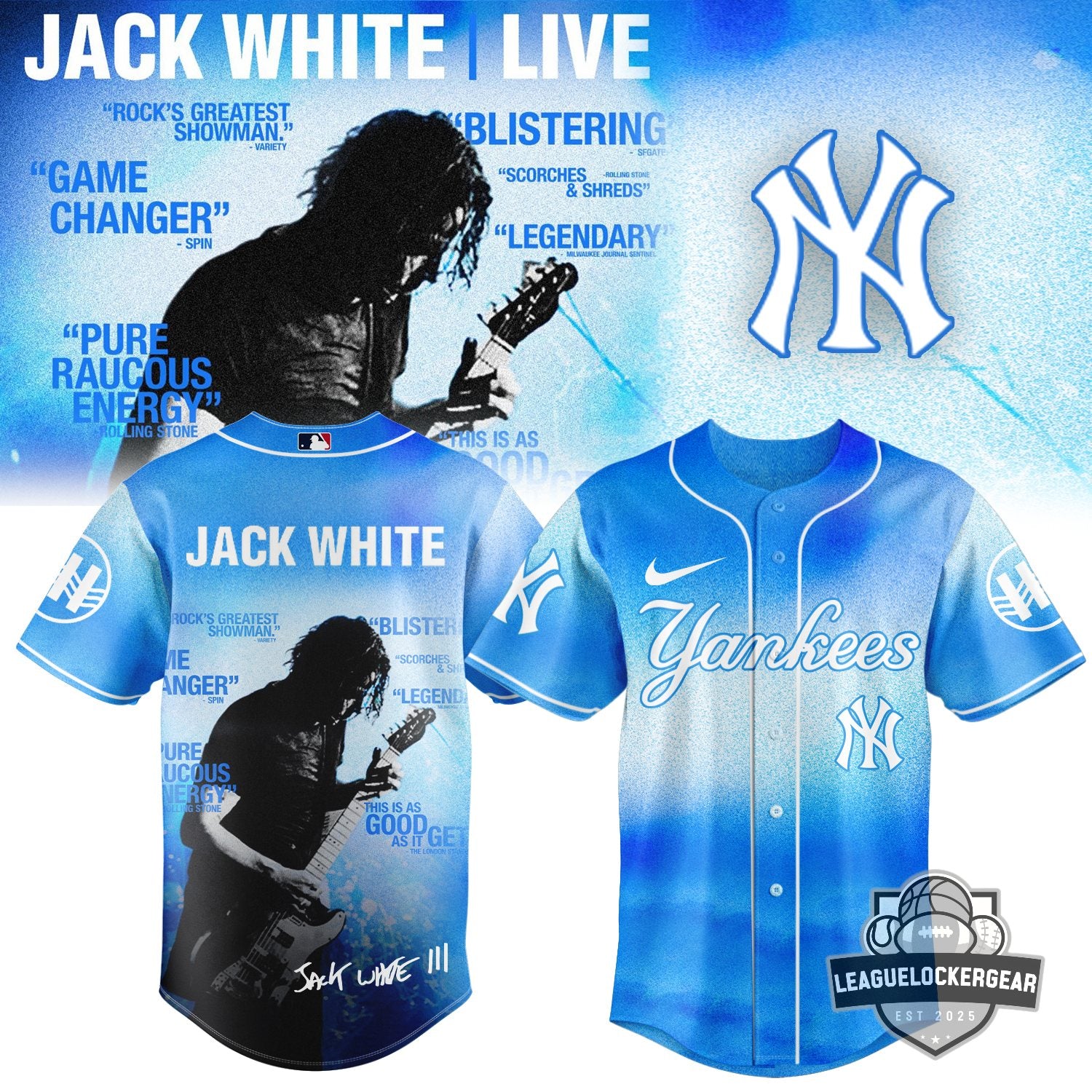 Jack White Live MLB All Team Baseball Jersey