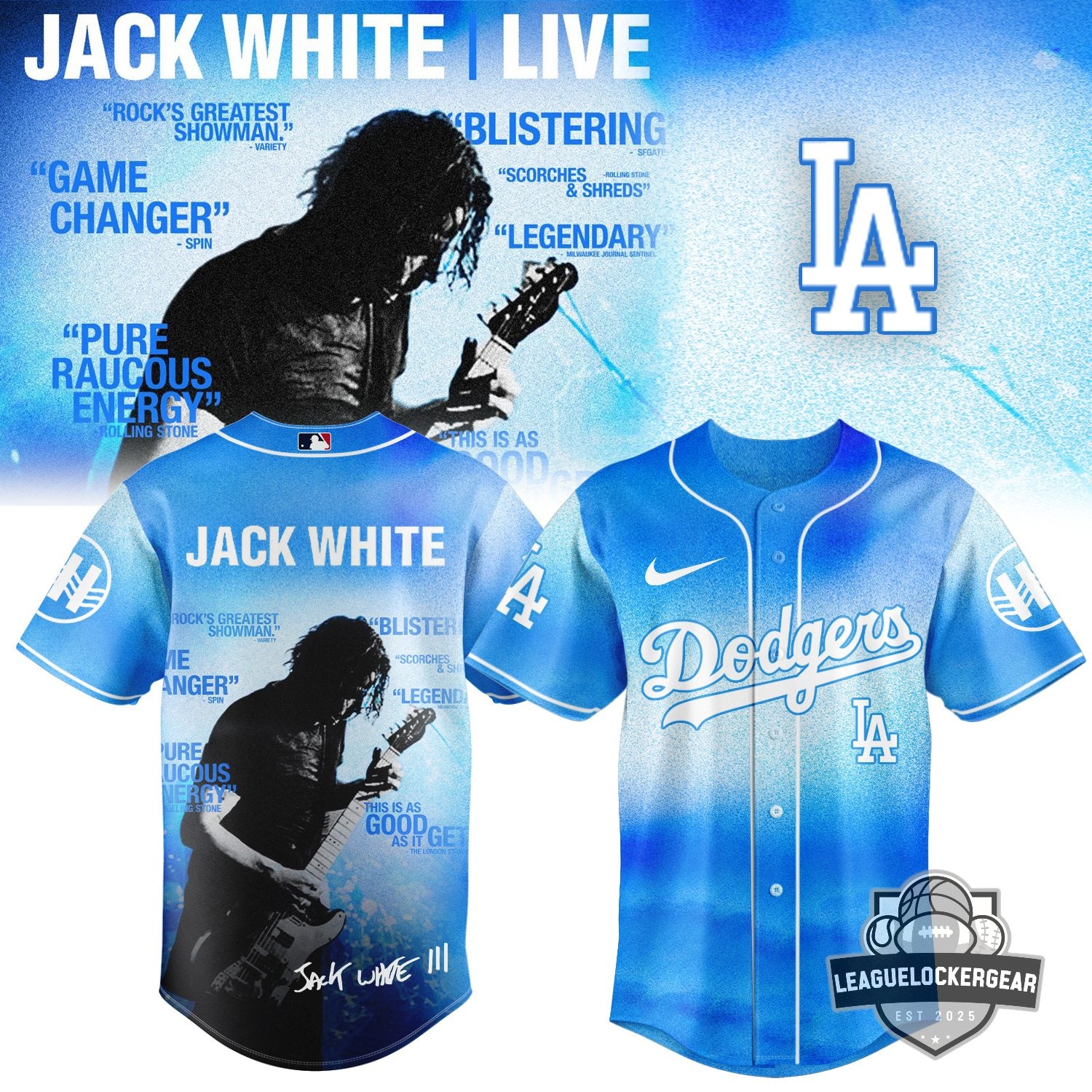 Jack White Live MLB All Team Baseball Jersey