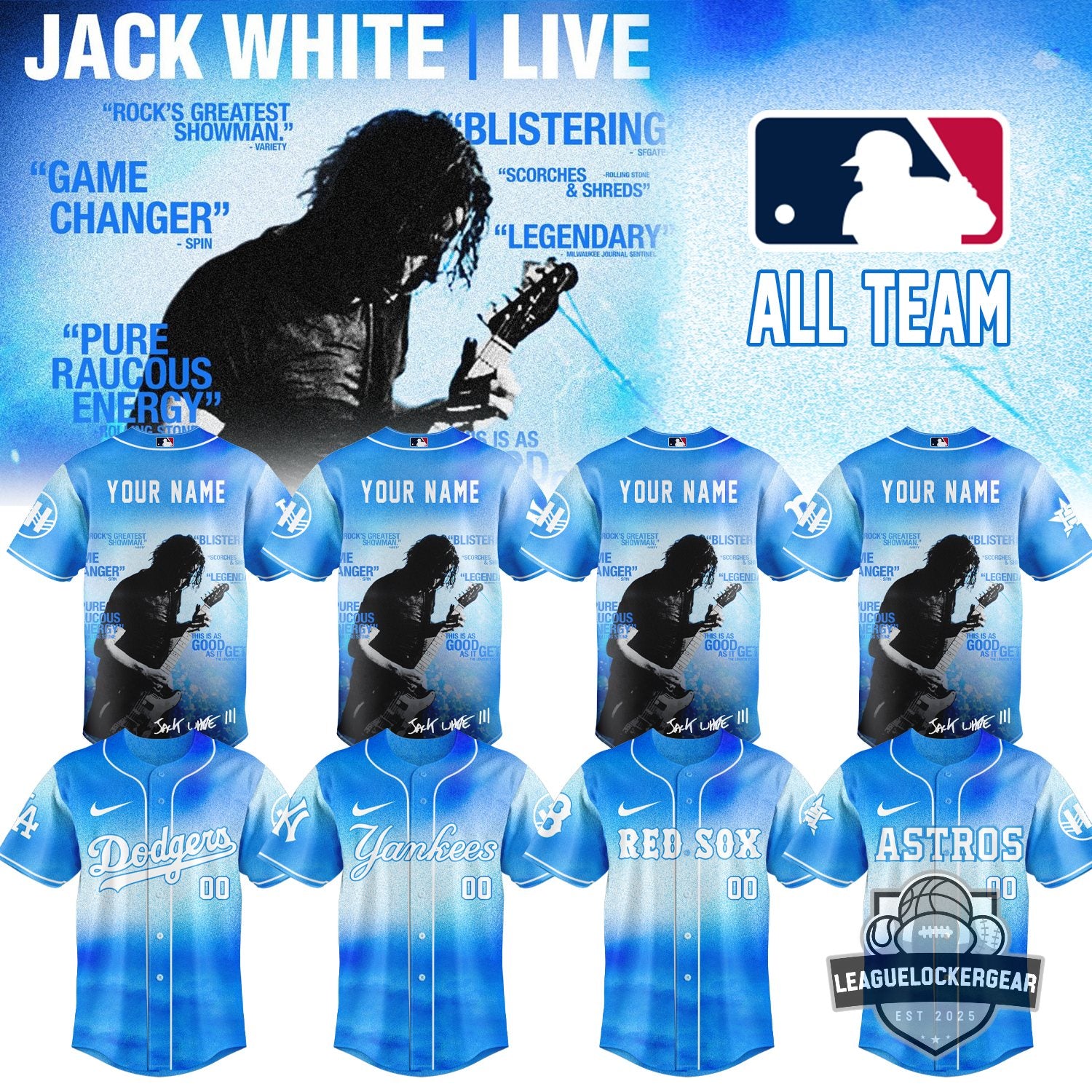 Jack White Live MLB All Team Baseball Jersey