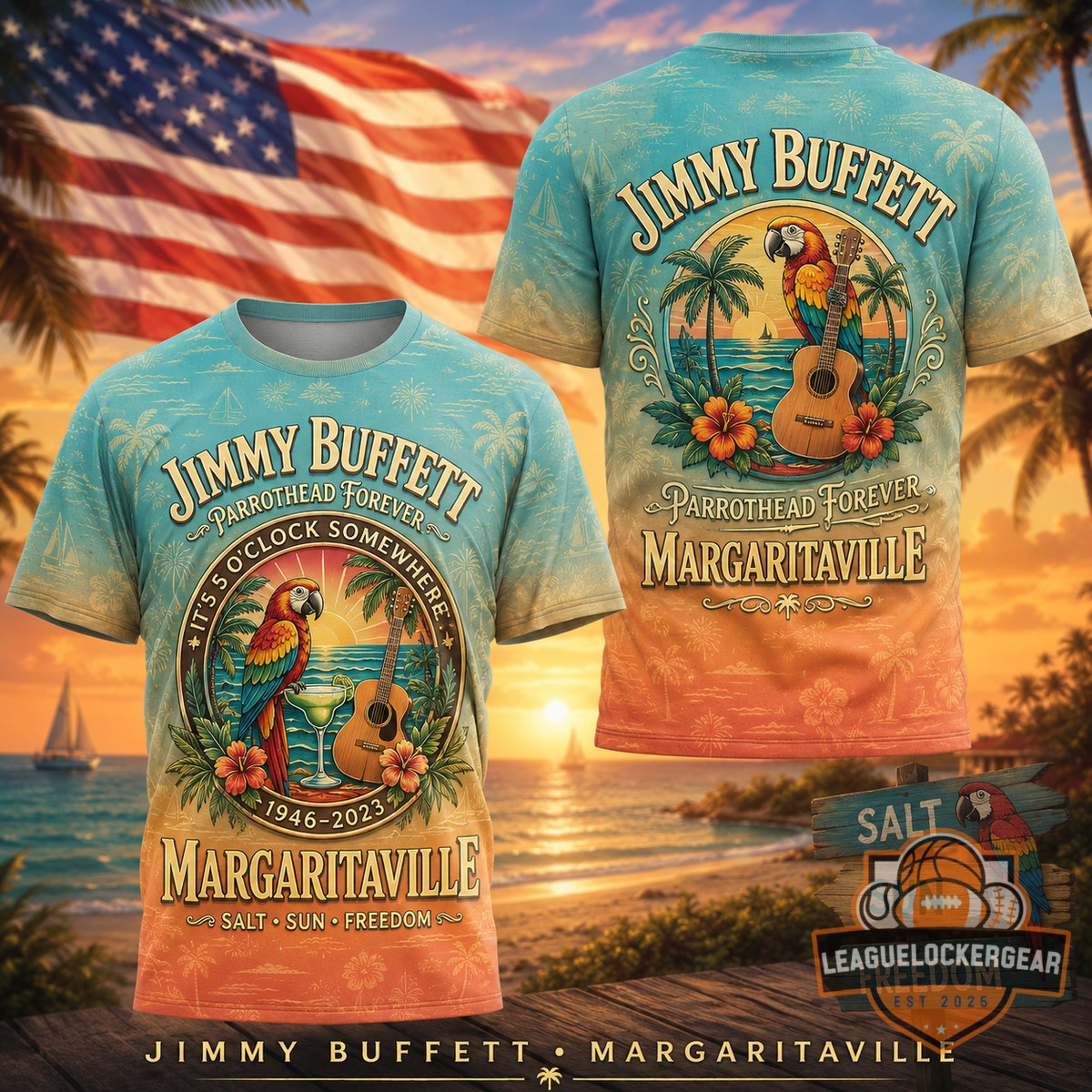 Jimmy Buffett Parrothead Forever Tribute T-Shirt