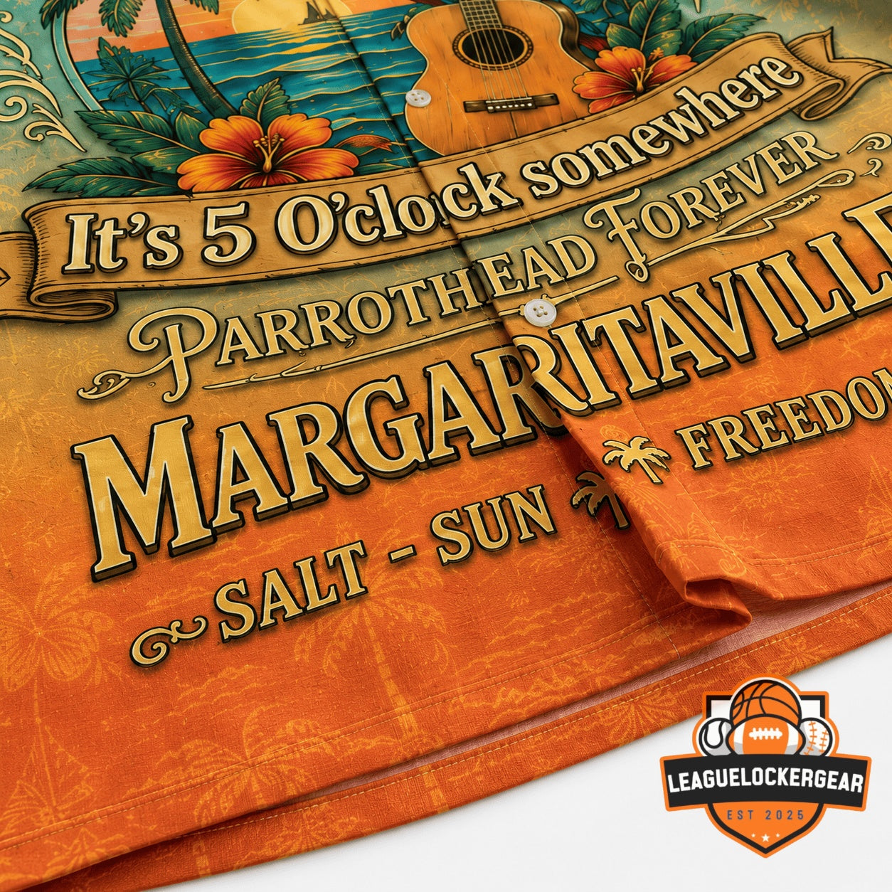 Jimmy Buffett It’s 5 O’clock Somewhere Margaritaville Hawaiian Shirt
