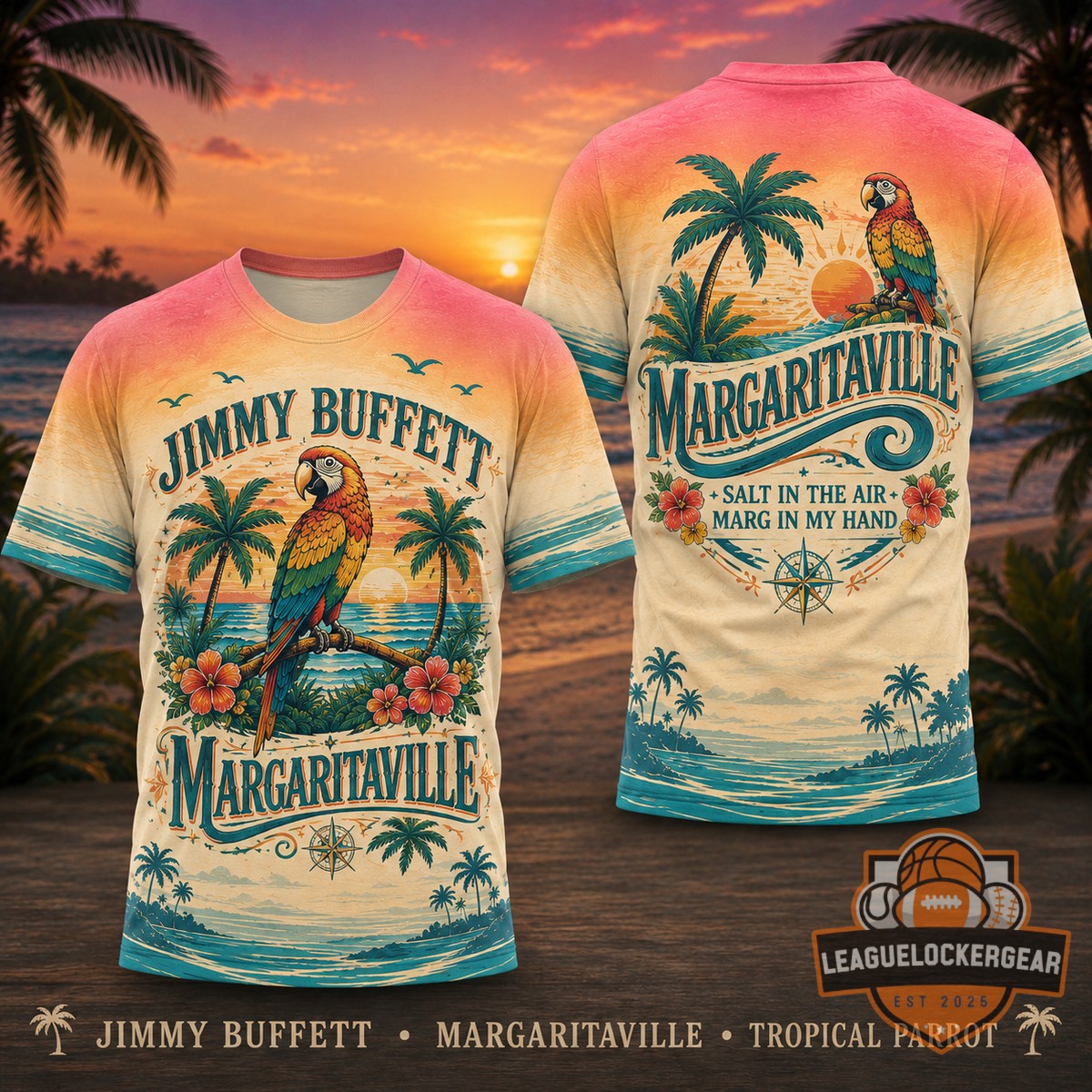 Jimmy Buffett Margaritaville 3D T-Shirt