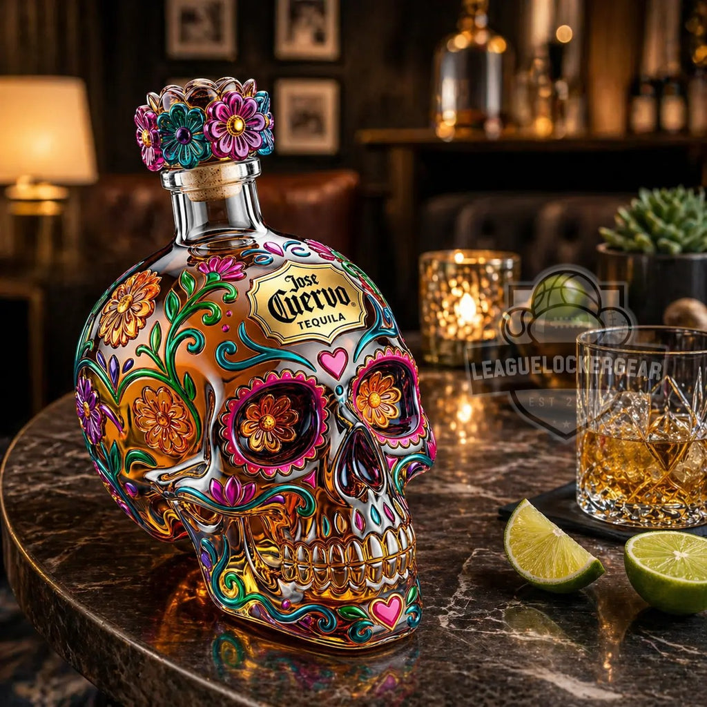 Jose Cuervo Day of the Dead Sugar Skull Tequila Bottle