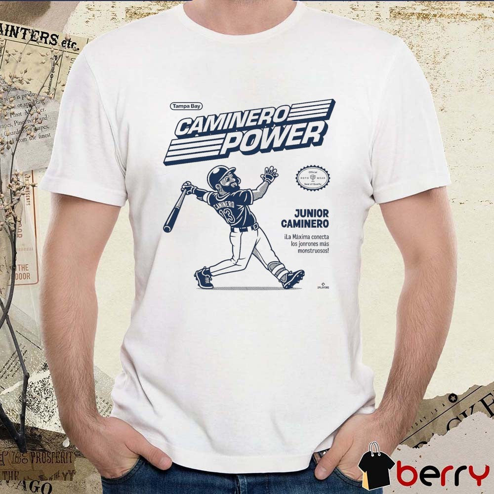 Tampa Bay Rays MLB Caminero Power Junior Caminero Ila Máxima Conecta Los Jonrones Más Monstruosos t-shirt