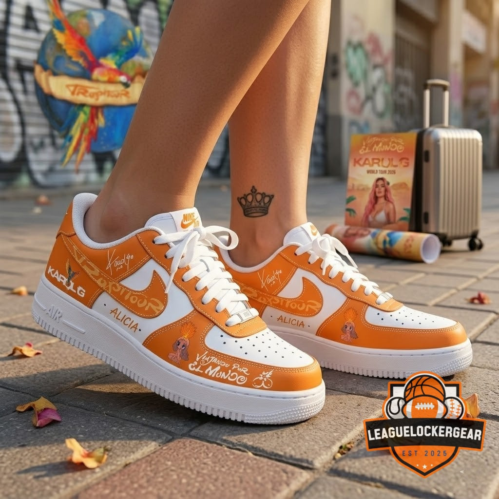 Karol G Viajando Por El Mundo Tropitour World Tour 2026 Custom Sneakers