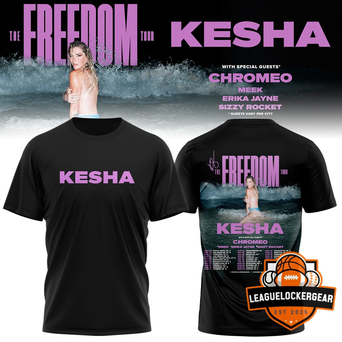 Kesha The Freedom Tour Dates T-Shirt