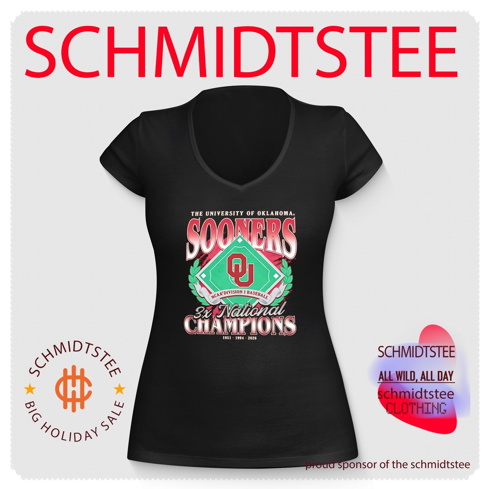 klahoma Sooners 2026 College World Series 3-Time Champions shirt