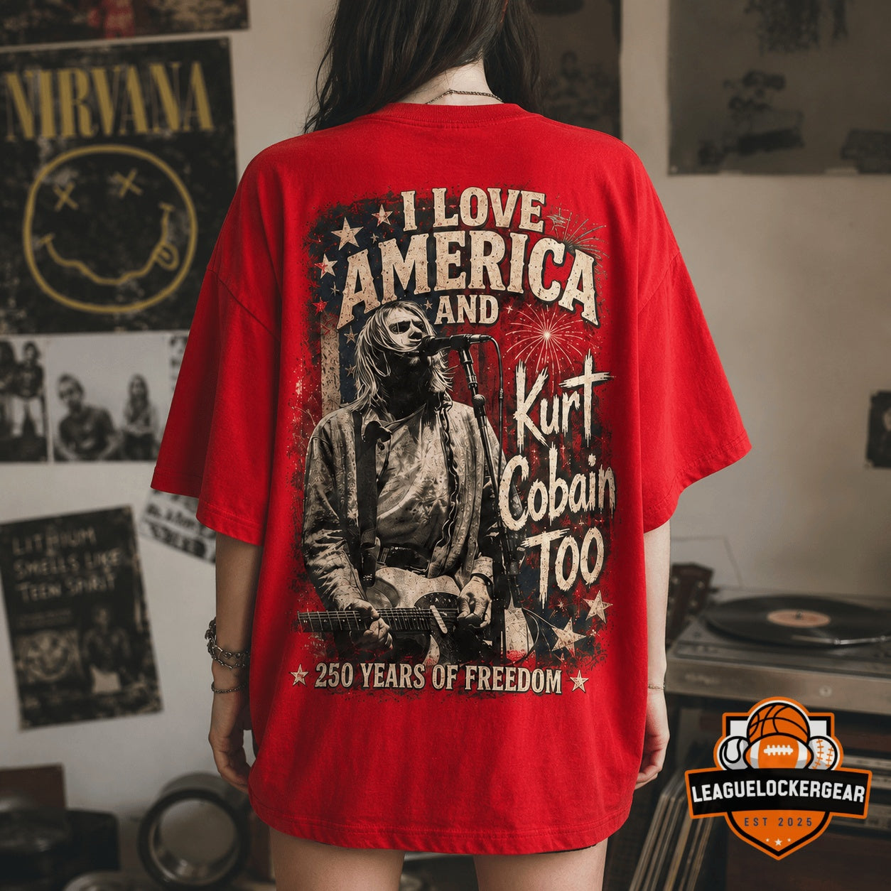 Kurt Cobain America 250 Years of Freedom T-Shirt