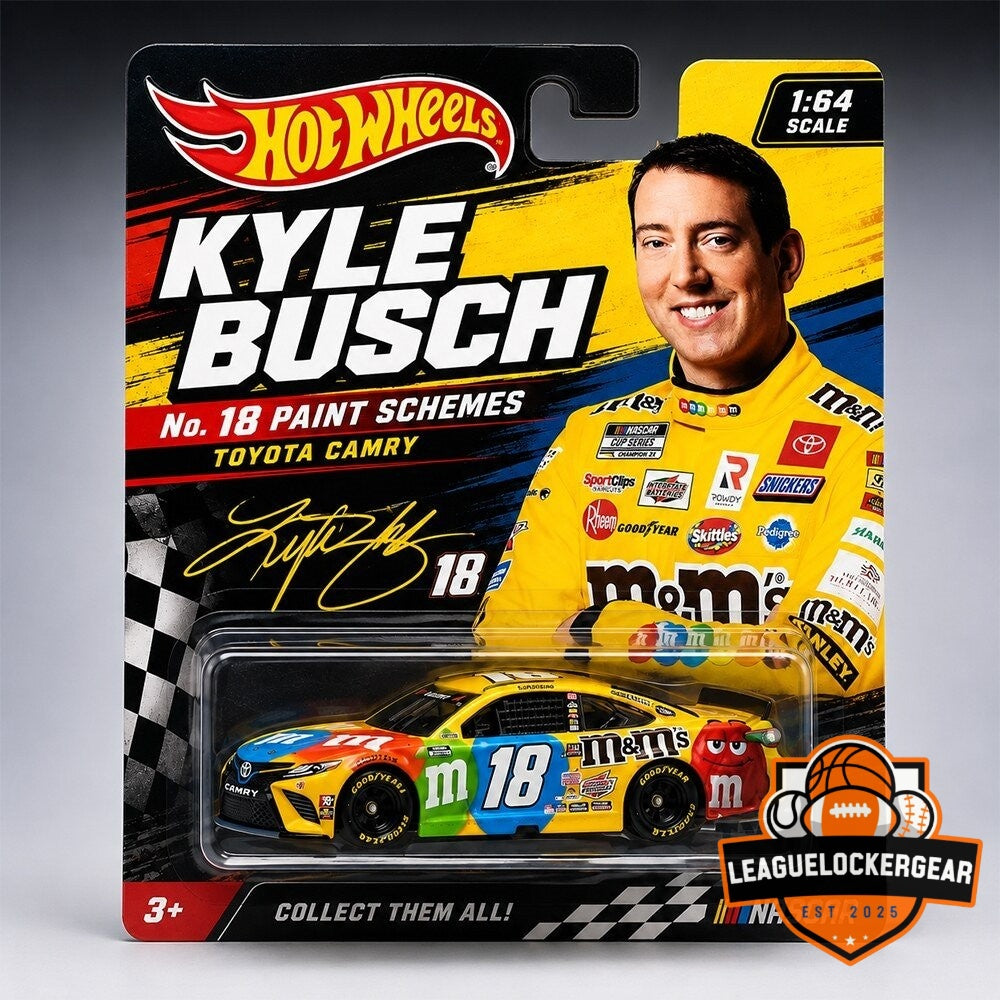 Kyle Busch M&M’s Toyota Camry Hot Wheels Scale Die-cast Car