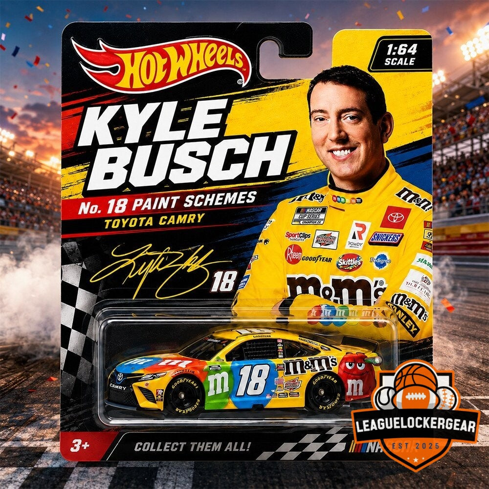 Kyle Busch M&M’s Toyota Camry Hot Wheels Scale Die-cast Car