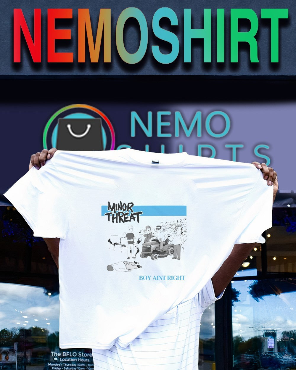 Minor Threat strickland boy aint right shirt