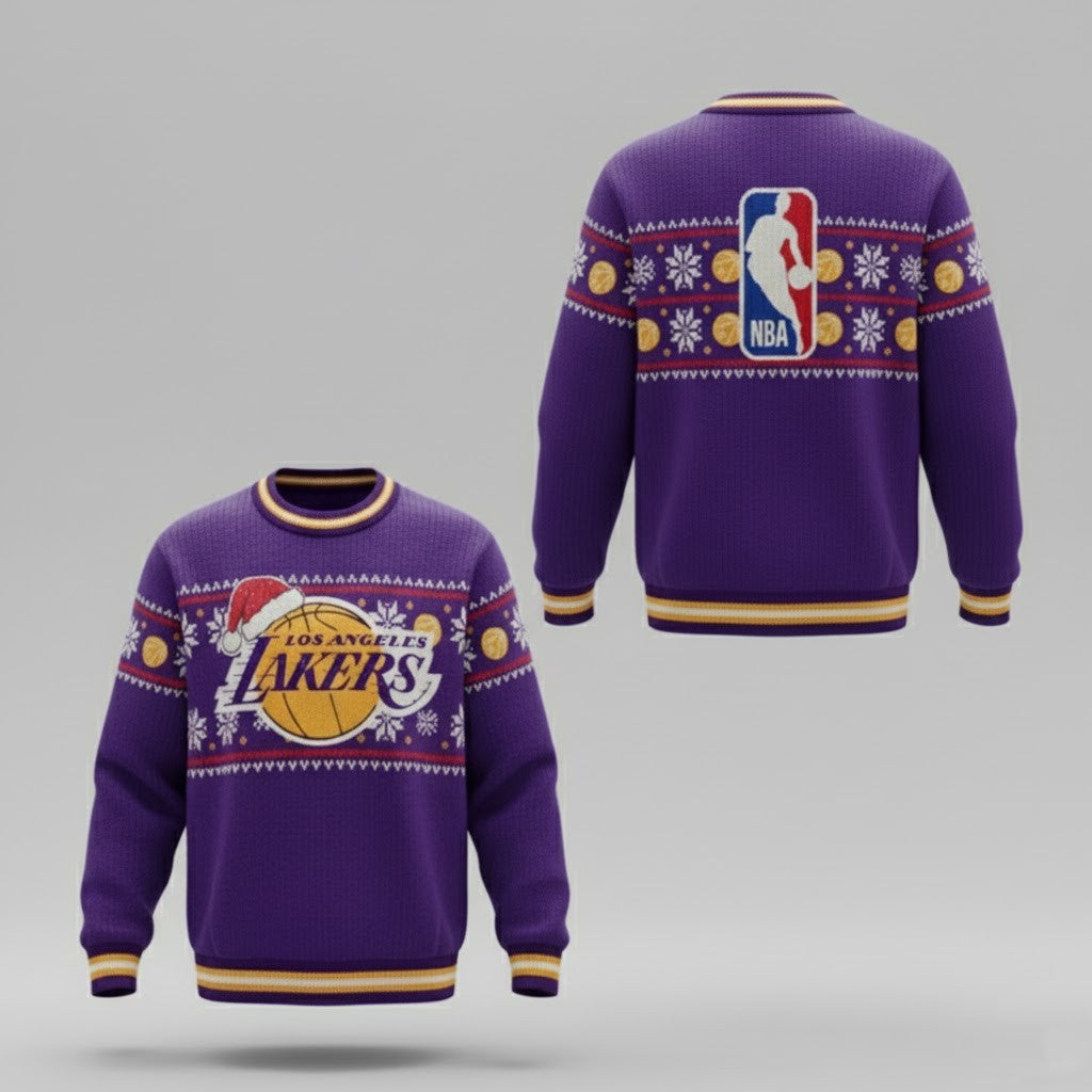 LA Lakers Ugly Christmas Sweater 2025 – Official NBA Fan’s Festive Flex Knit