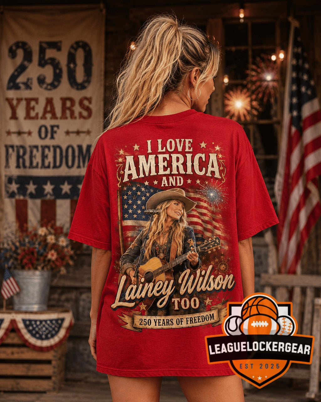 Lainey Wilson America 250 Years of Freedom T-Shirt