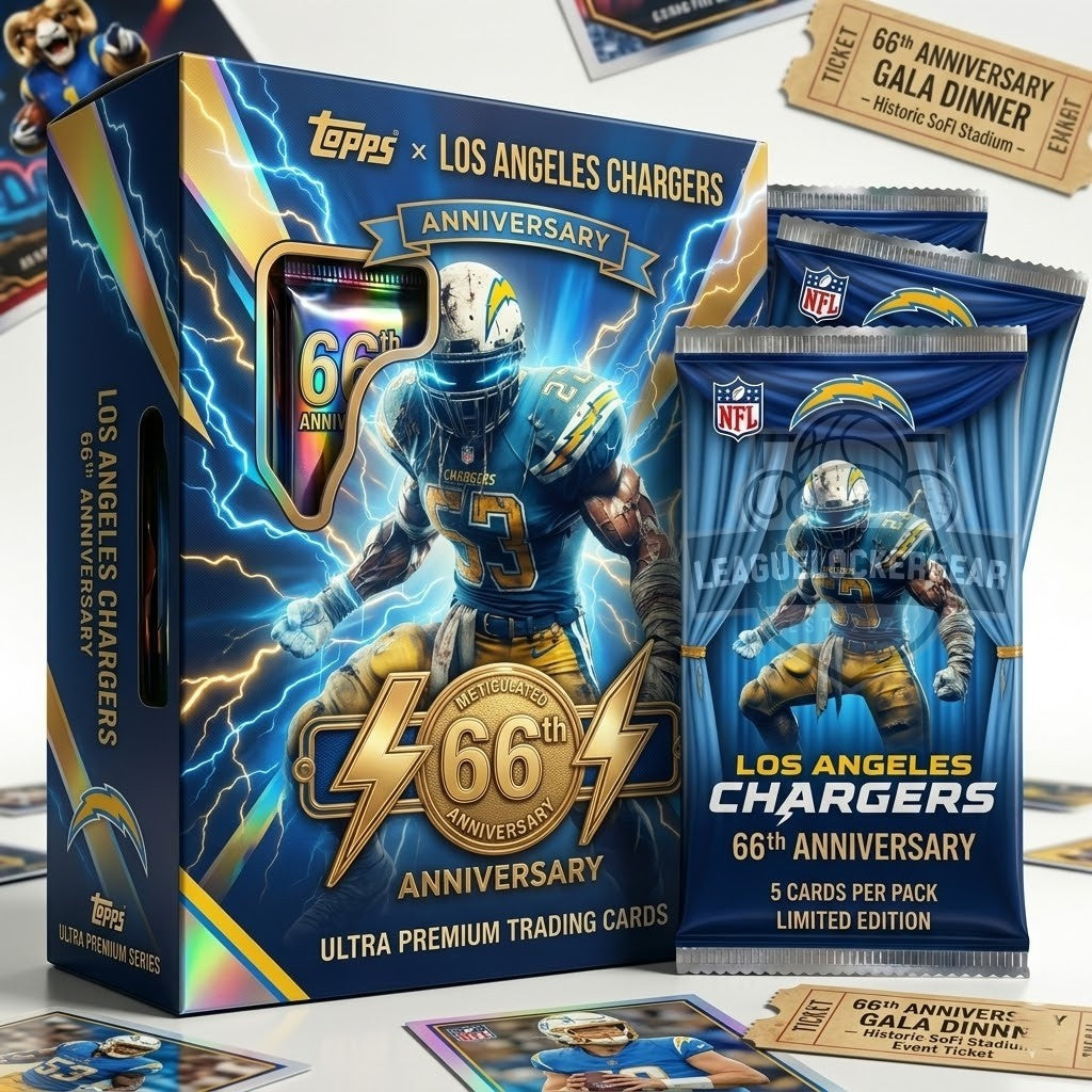 Los Angeles Chargers 66th Anniversary Ultra Premium Trading Cards