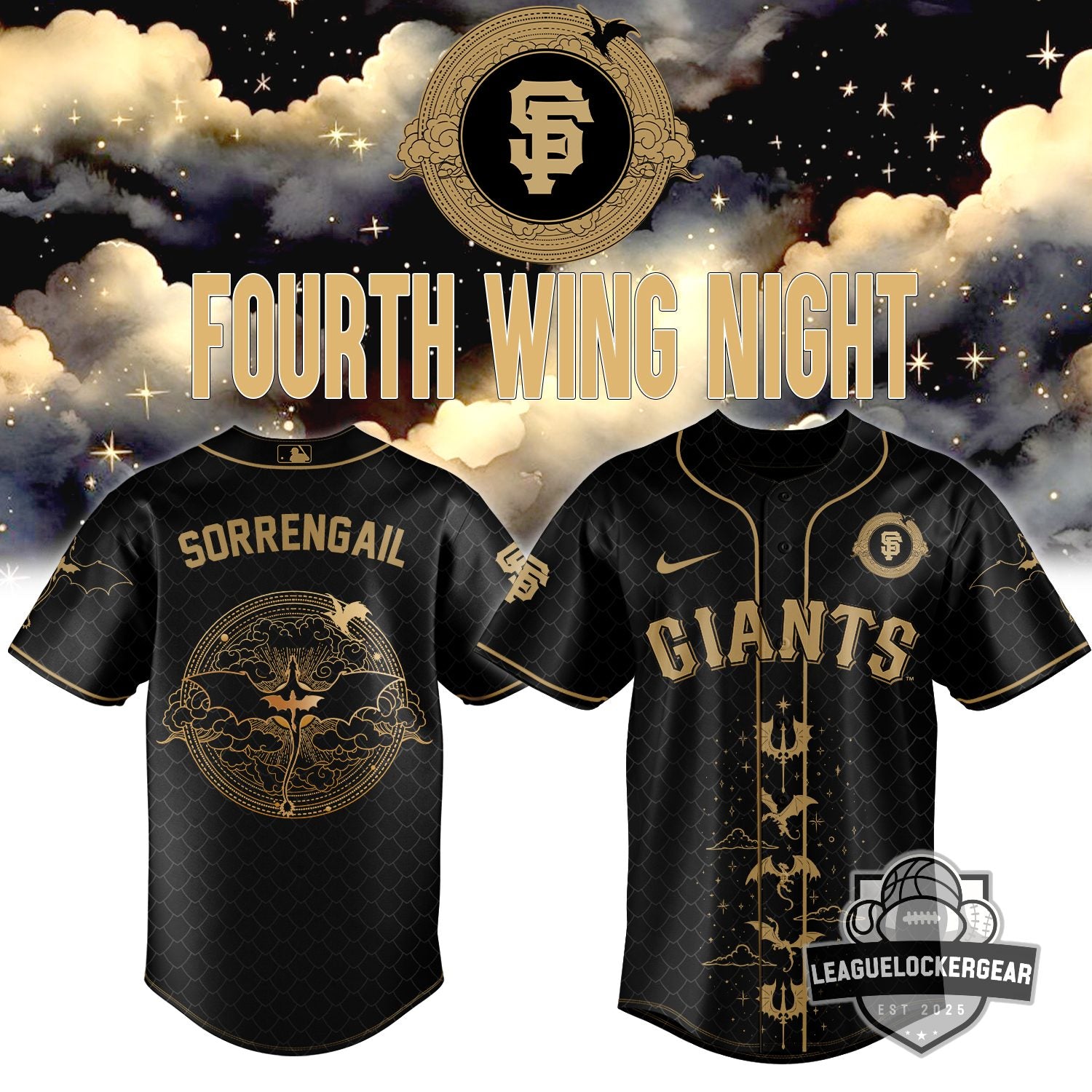 MLB Fourth Wing Night Sorrengail Baseball Jersey
