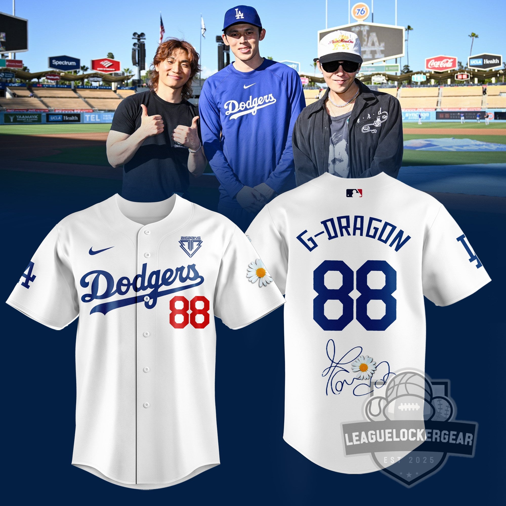 Los Angeles Dodgers G-Dragon BIGBANG Baseball Jersey