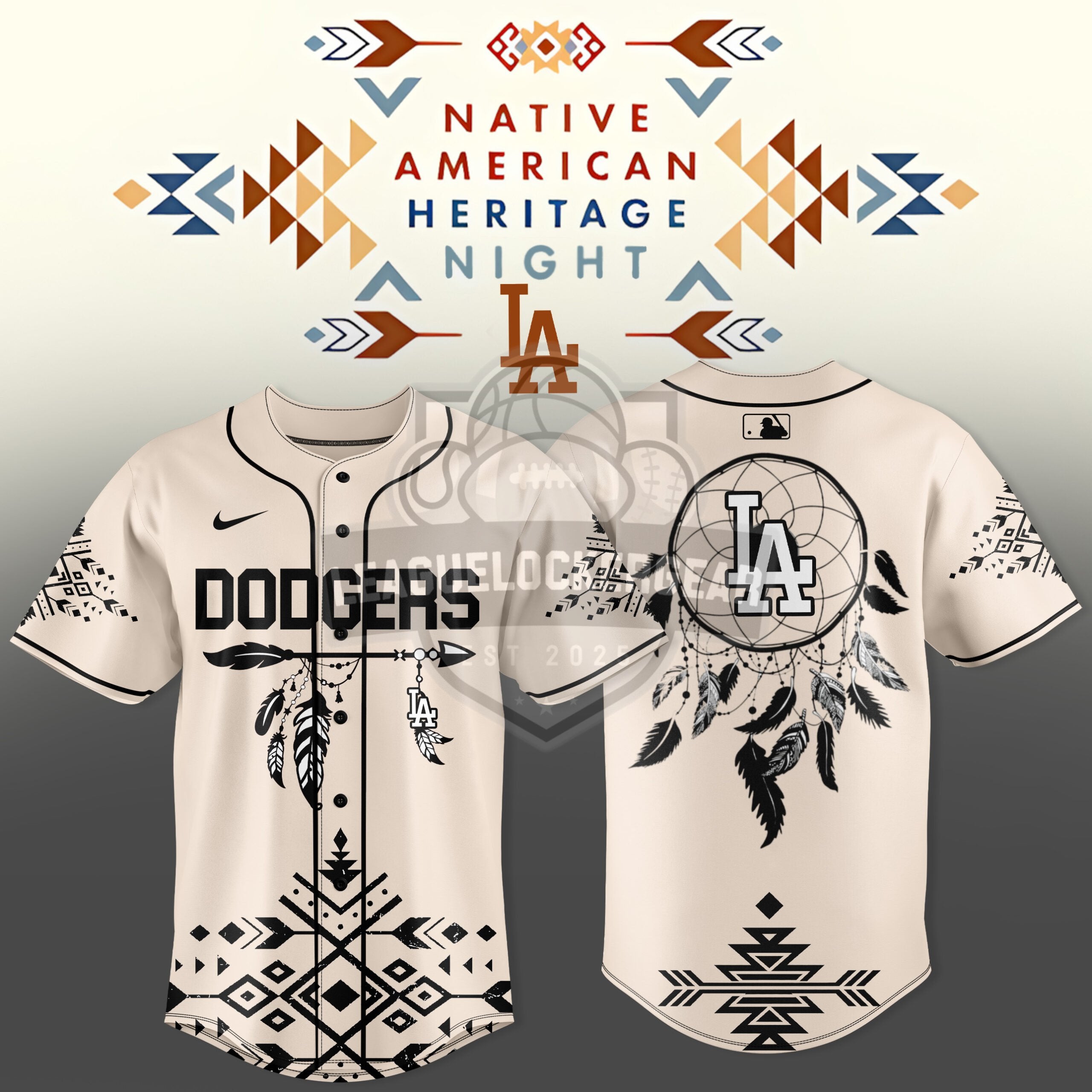 Los Angeles Dodgers Native American Heritage Night Baseball Jersey