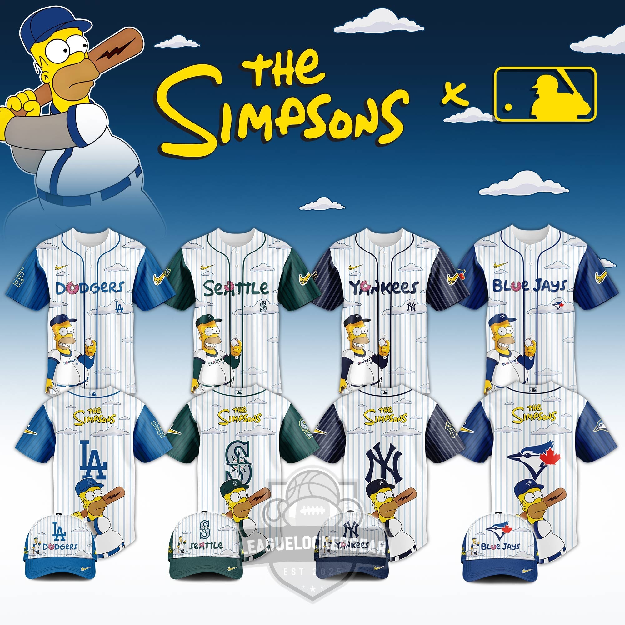 All Team MLB The Simpsons Baseball Jersey