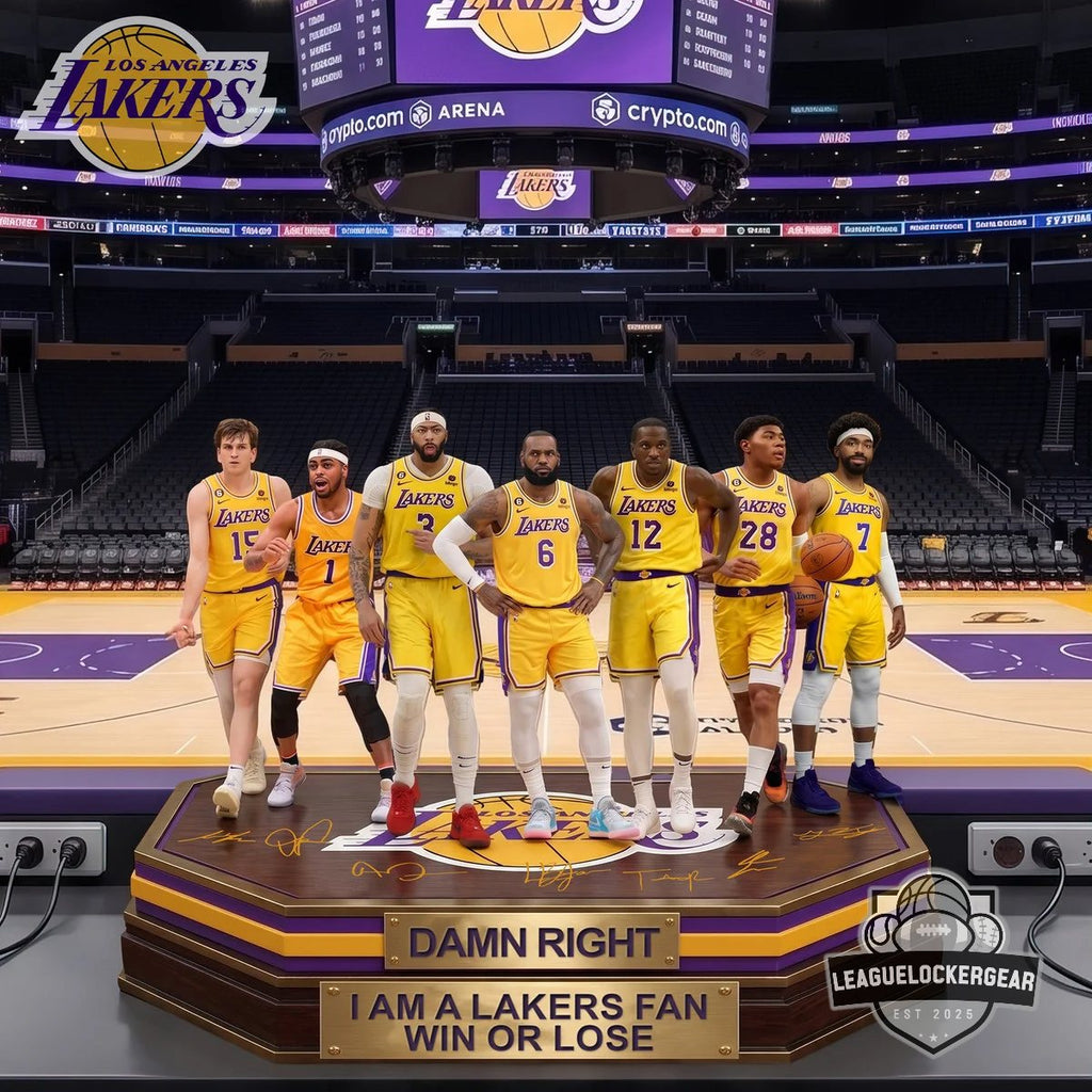 Los Angeles Lakers Damn Right I Am A Fan Win Or Lose Acrylic Plaque