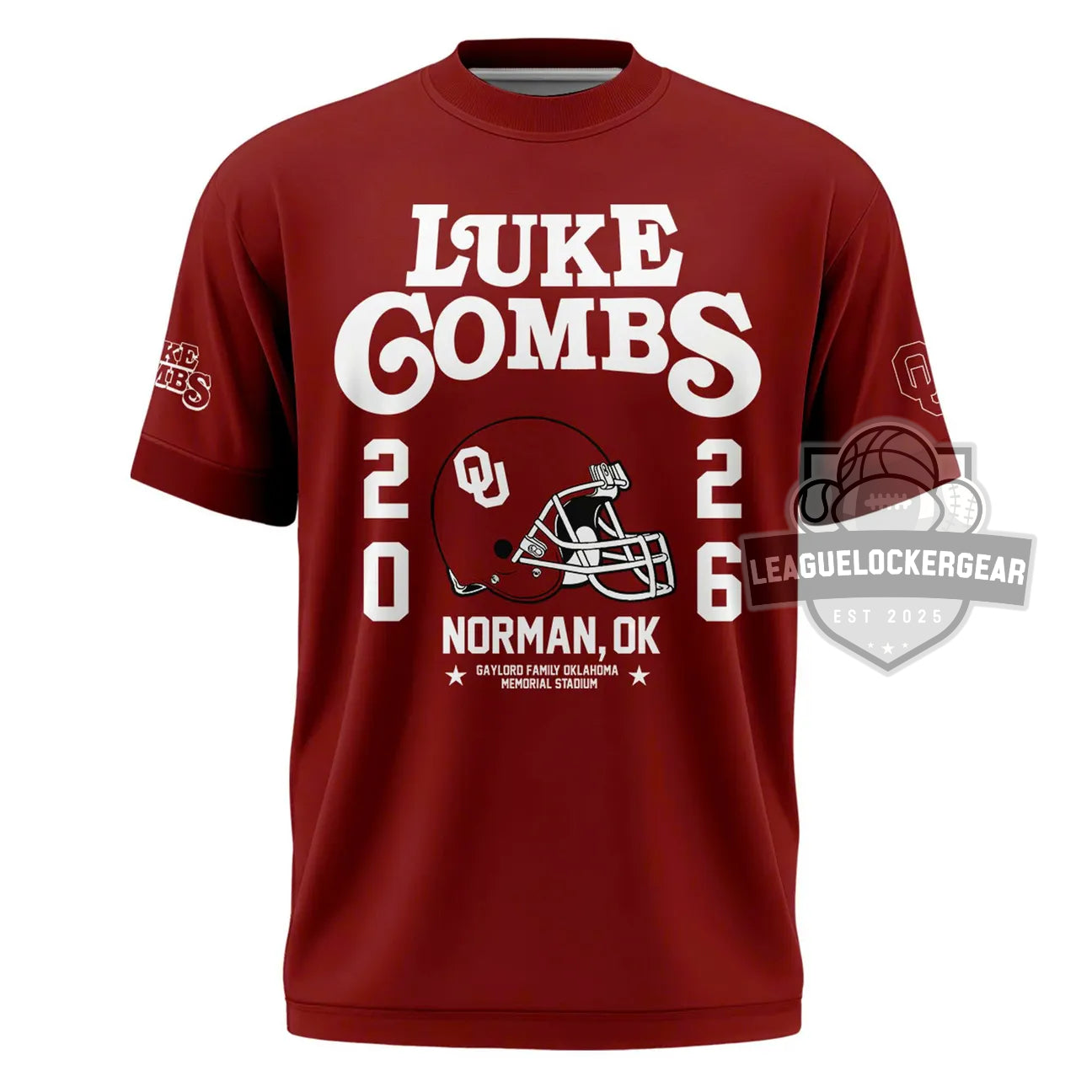 Luke Combs My Kinda Saturday Night Tour 2026 Oklahoma Memorial Stadium T-Shirt