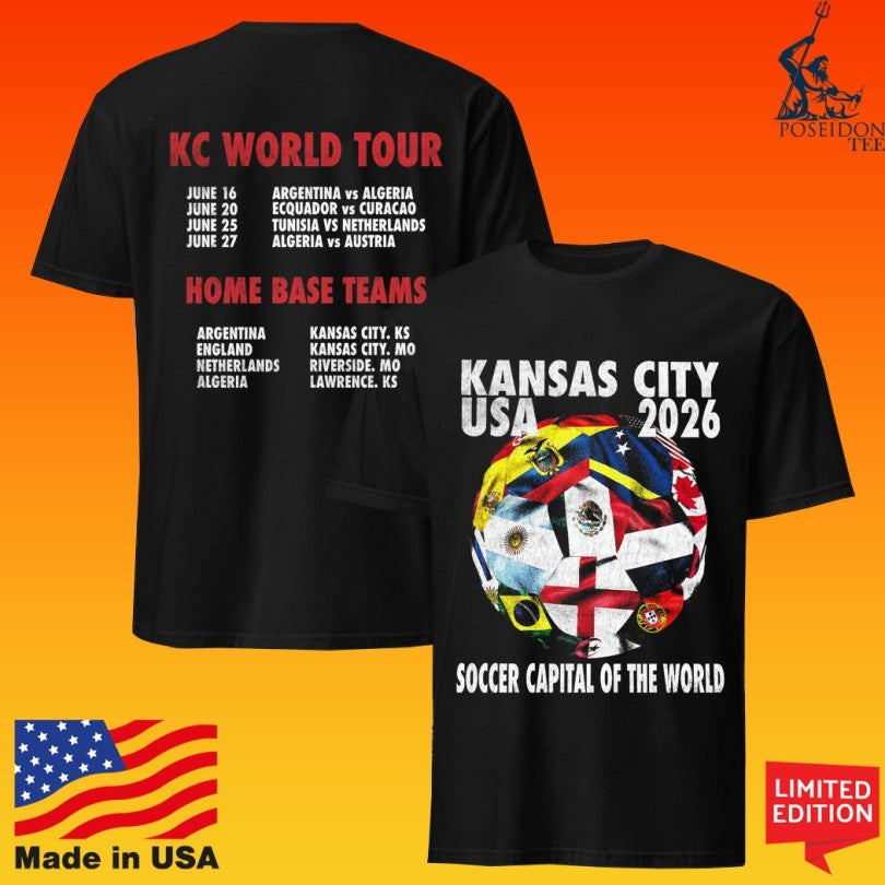 Made Mobb Kansas City World Tour Usa 2026 Soccer Capital Of The World T-shirt