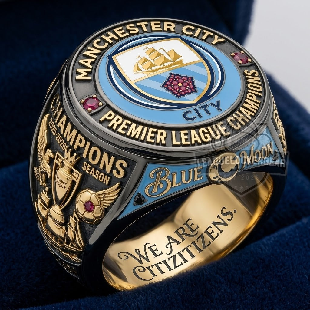 Manchester City Premier League Champions 2025-2026 Championship Ring