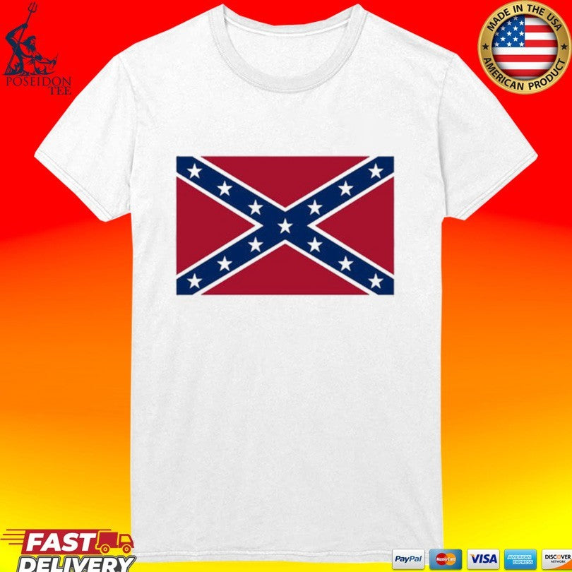 Mark Lee Confederate Rebel Flag Raglan T-shirt
