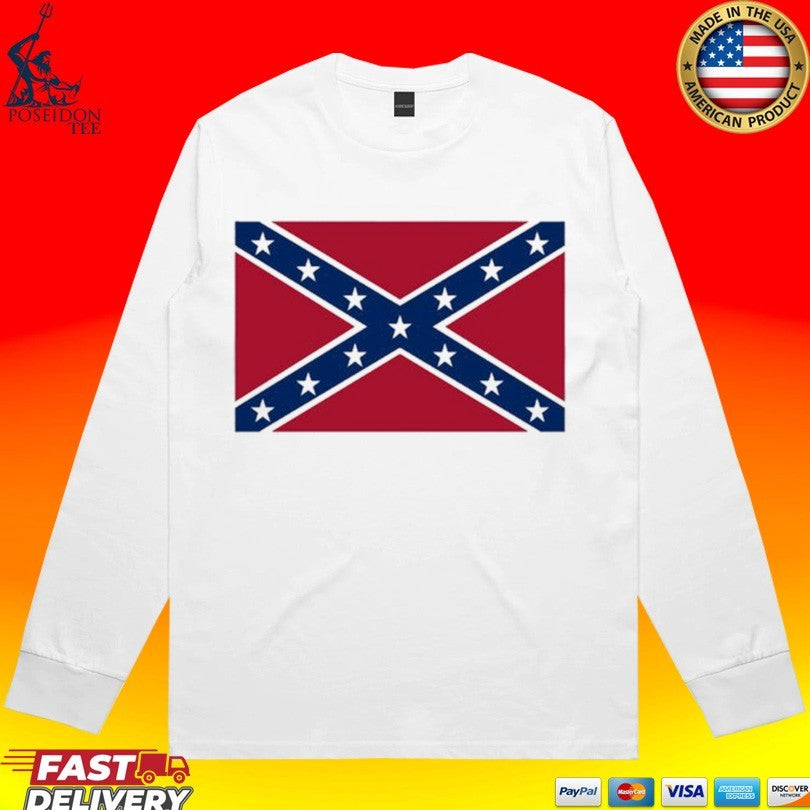 Mark Lee Confederate Rebel Flag Raglan T-shirt