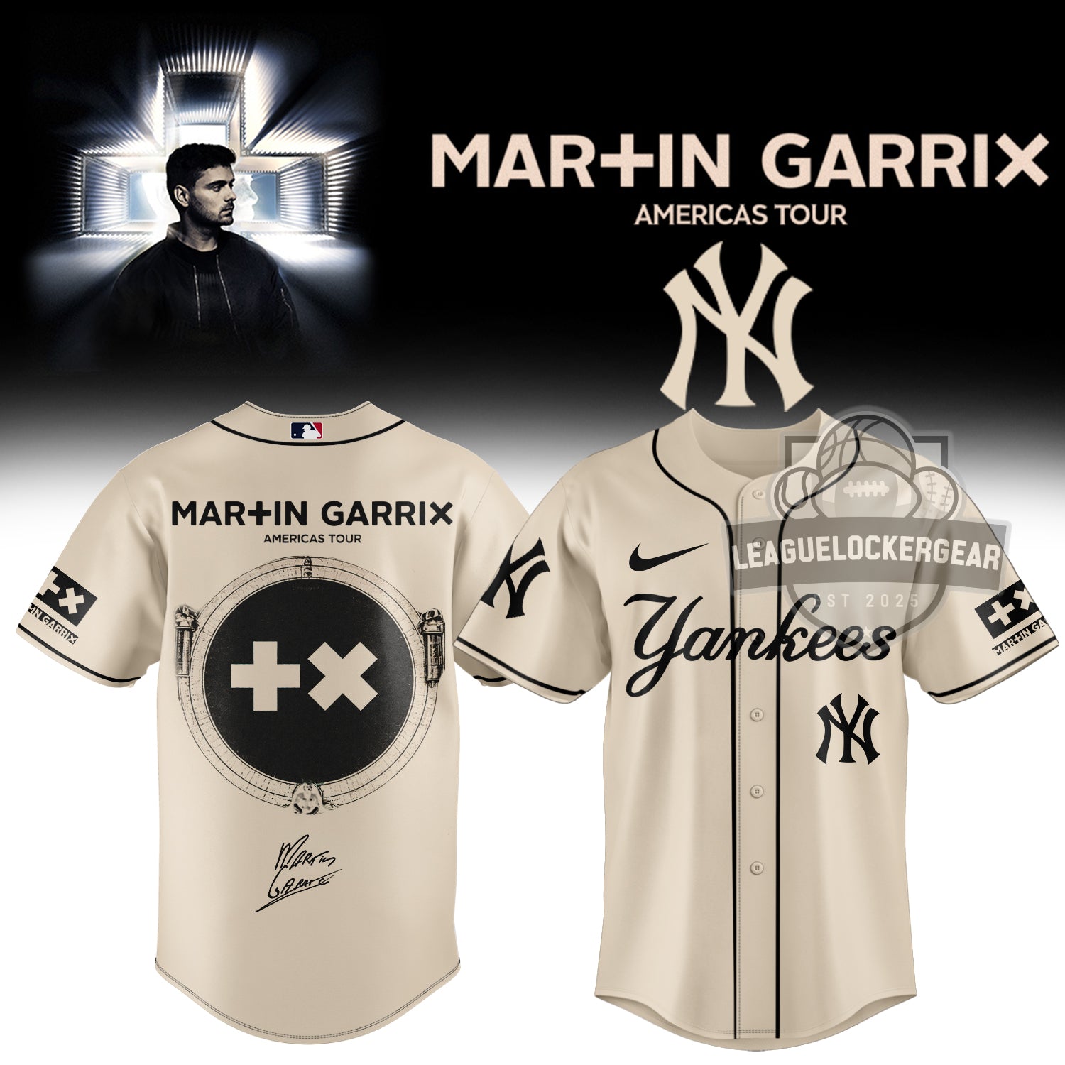 Martin Garrix Los Angeles Dodgers Americas Tour Baseball Jersey