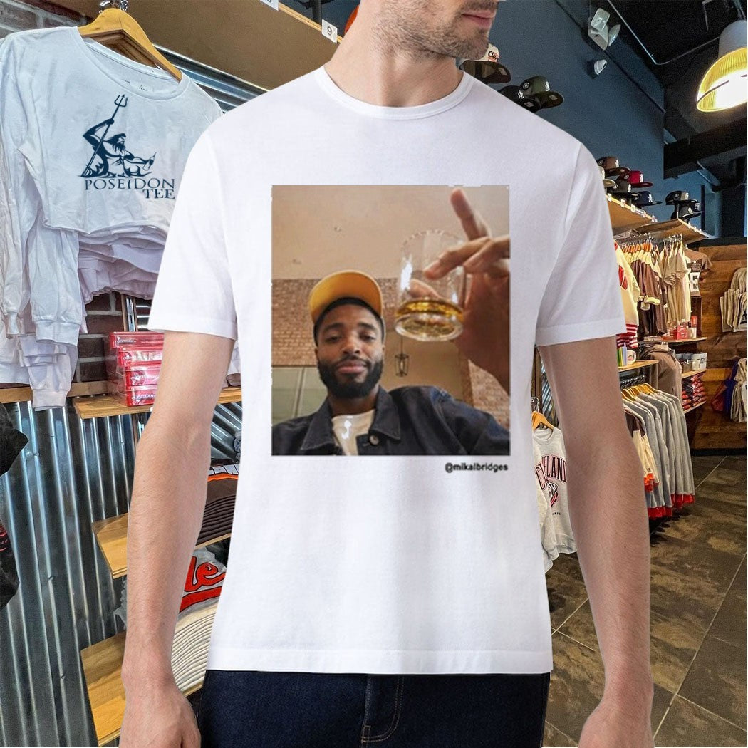 Matt Ryan Wearing Mikal Bridges Drunk T-shirt