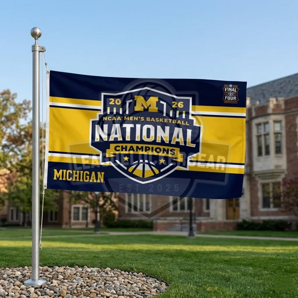 Michigan 2026 NCAA Men’s Basketball National Champions Flag