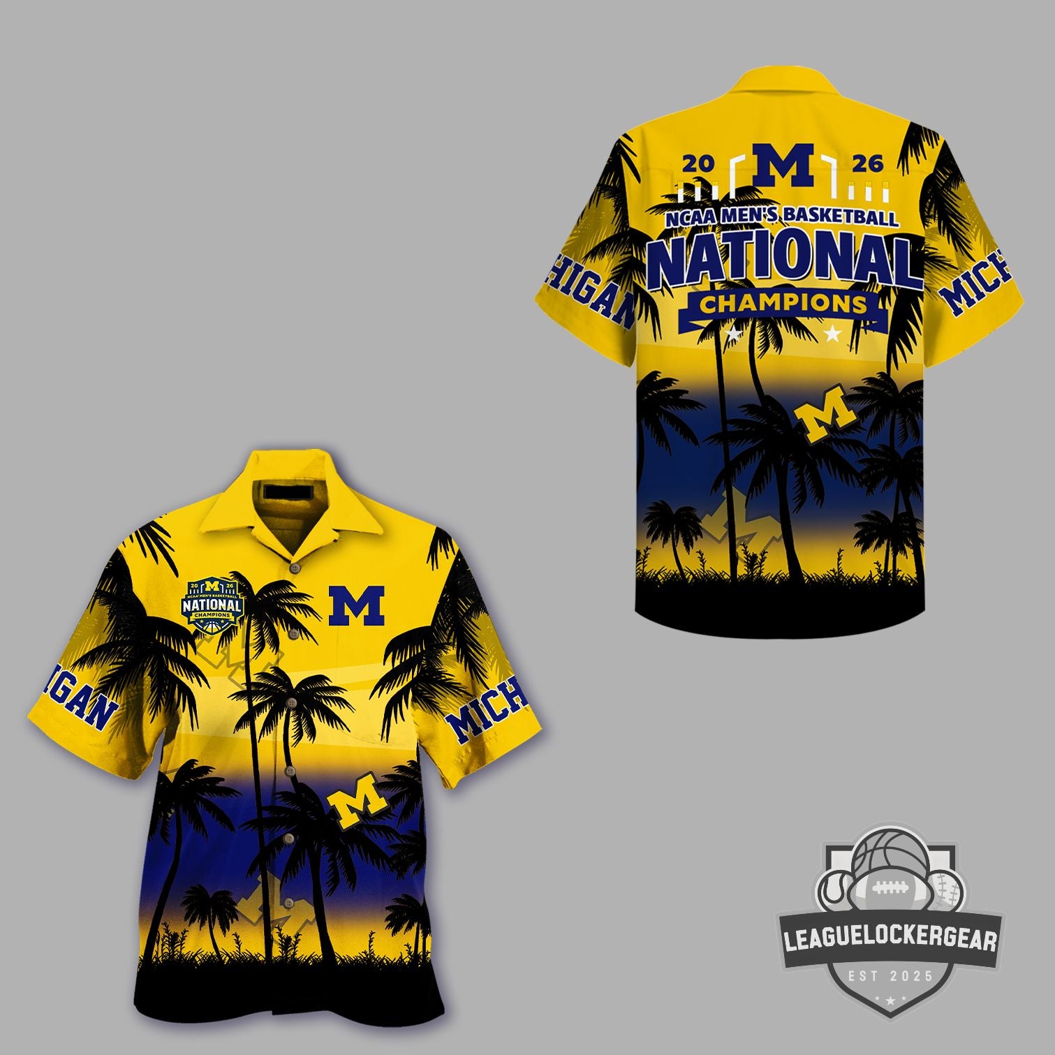 Michigan Wolverines Men’s Basketball 2026 National Champions Hawaiian Shirt