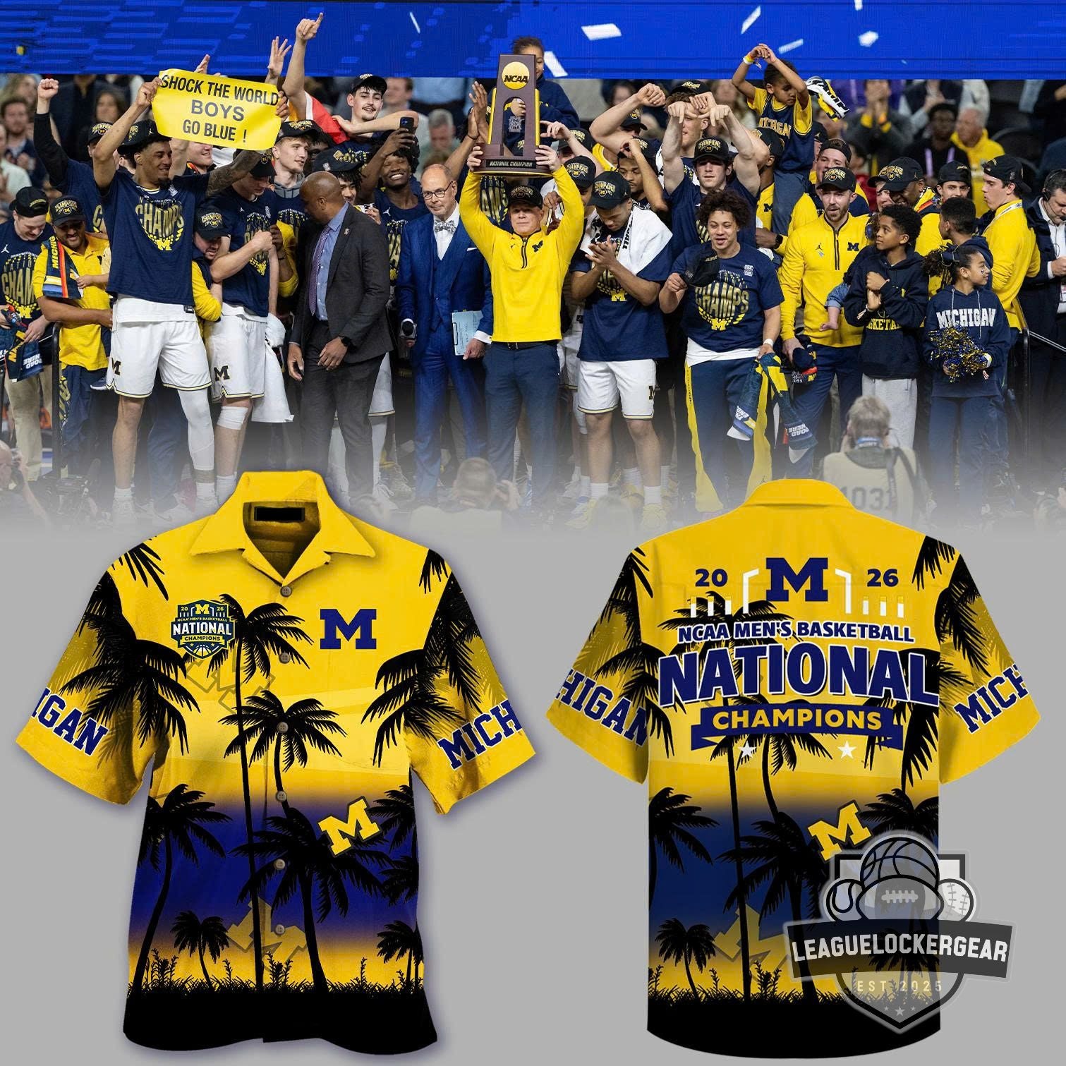 Michigan Wolverines Men’s Basketball 2026 National Champions Hawaiian Shirt